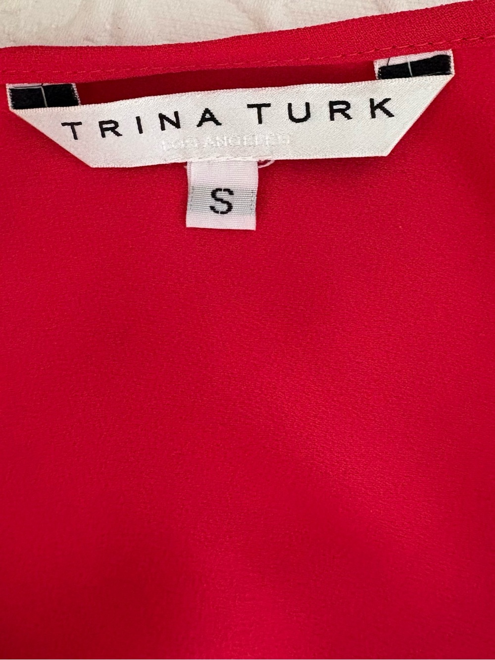 Trina Turk Vibrant Red Crewneck Shell